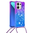 thumbnail image 2 of Funda para Xiaomi Redmi Note 13 4G Brillantina Líquida Divertida Reluciente y con Cristales en Movimiento Cuerpo Cruzado con Cordón Ajustable, 2 of 5
