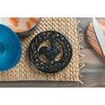 thumbnail image 2 of Linen Store Cast Iron Trivet for Coaster Rooster Design Countertop Decor Heat Resistant - Black, 2 of 3