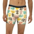thumbnail image 2 of Salouo Vintage Cup Pattern Men's Boxer Briefs, Soft & Breathable Underwear Elastic Waistband Briefs for Men,1-Pack, 2 of 7