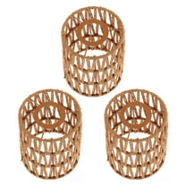 Handwoven Pendant Lamp Shade Boho Lampshade for Wall Sconce Rustic Ceiling Light Shade Chandelier Lamp Shade for Outdoor Restaurant Decor 3pcs