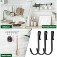 thumbnail image 7 of NOGIS 20 Pcs J Hook for Wire Shelving Hooks Stainless Steel Hanger Clip on Metal Wire Rack Hook Hanging Sink Grid Hook for Display Kitchen Bedroom Office Wire Shelf Pans Pots Kitchenware(Black), 7 of 7
