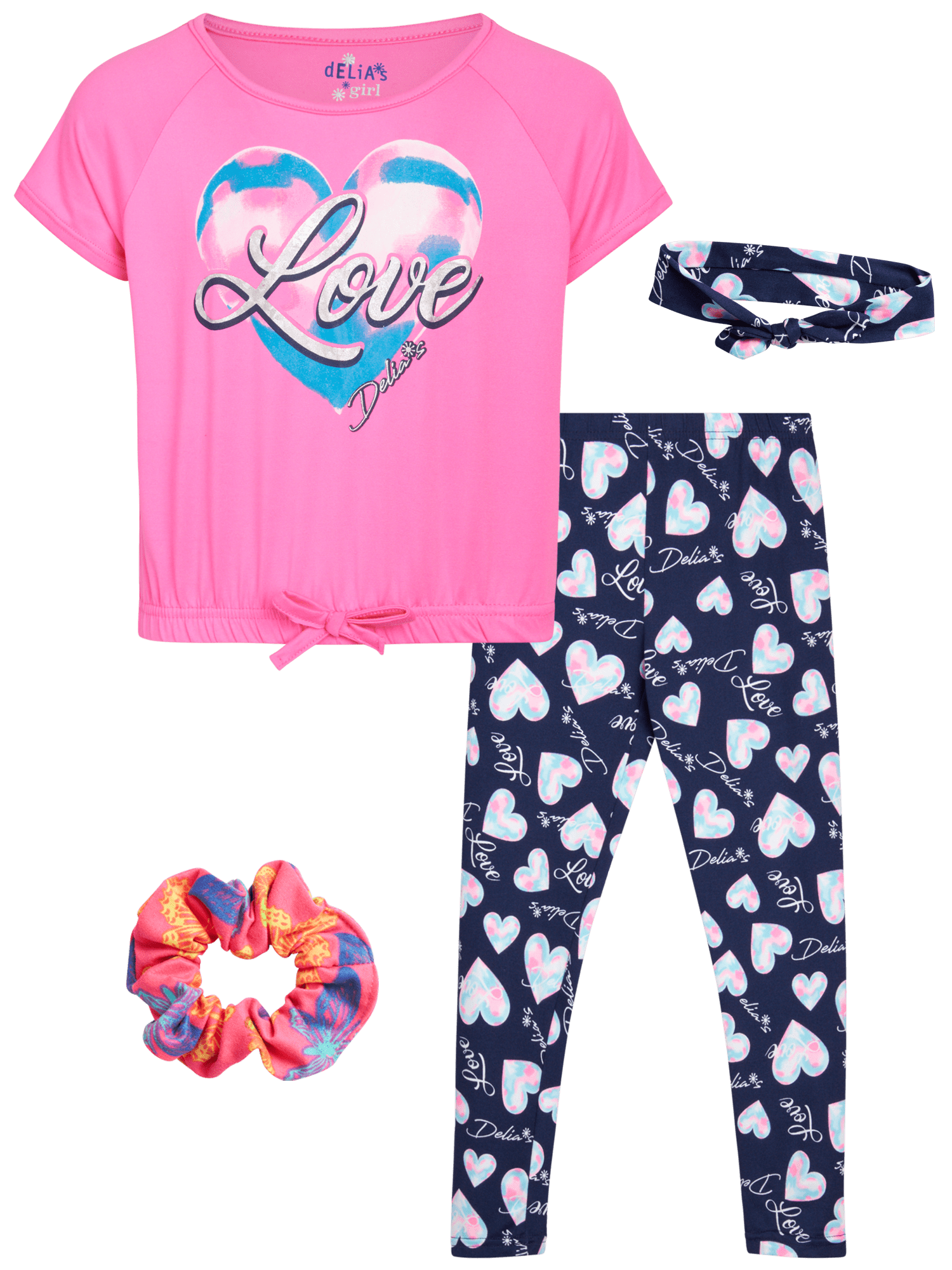 dELiA*s Girls' Leggings Set 2 Piece Short Sleeve TShirt and Leggings