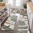 thumbnail image 2 of Brown Boho Plant Pattern Kitchen Rugs Sets Of 3,Kitchen Runner Rugs Non Skid Washable,Decorative Kitchen Floor Mats for Kitchen,Sink,Laundry,17"x30"+ 17"x47" + 17"x59", 2 of 6