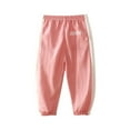 thumbnail image 2 of CQONEPT Cotton Pants for Girls Baggy Casual Elastic Waist Crop Pant Mosquito Athletic Activewear Jogger Pant Pink 11 Years, 2 of 7