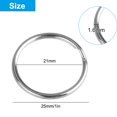 thumbnail image 4 of 100pcs Round Flat Key Chain Rings, TSV 25mm Metal Split Ring Key Rings Chains for Home Car Keys Organization, Silver, 4 of 6