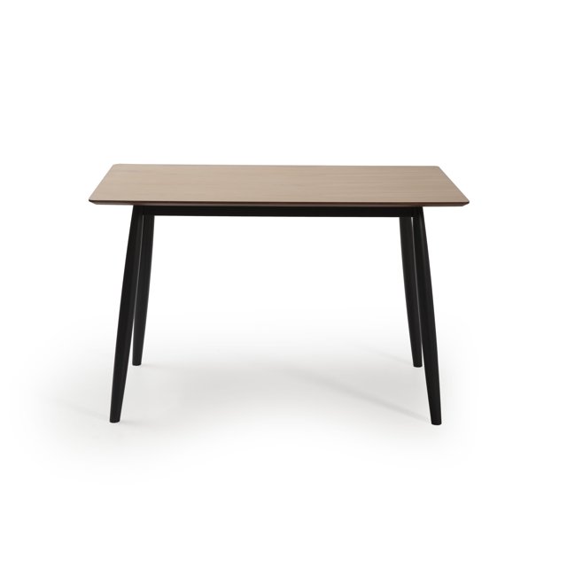 Mesa rectangular con 4 sillas Alterego ORBE Negro, Natural, Gris