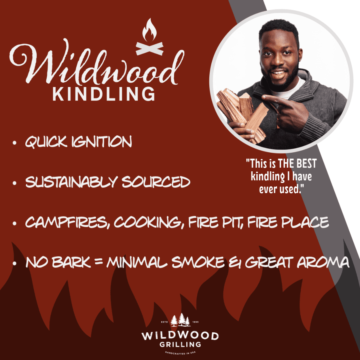 Wildwood Kindling Cedar Kindling Fire Starter - Kiln Dried - Medium Hearth Box