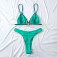 thumbnail image 3 of Traje de baño para mujer Empalme Sin respaldo Estilo hueco Erógeno Moda Ligero Transpirable Casual Trajes de baño divididos para playa Verde S, 3 of 7