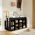 thumbnail image 2 of Gymax Shoe Storage Bench w/Umbrella StandPadded Seat Adjustable & Removable Shelves, 2 of 10