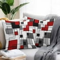 thumbnail image 2 of Space Design Sense Outdoor Pillow Covers Pack of 2 Abstract Irregular Grey Line Stitching Waterproof Throw Pillow Covers Decorative Cushion Cases for Patio Garden Tent Balcony Couch 20x20 inch, 2 of 8