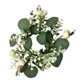 thumbnail image 2 of Eucalyptus Wreath, 9Inch Eucalyptus Faux Kitchen Cabinet Artificial Greenery Farmhouse Wreath Small Wreath for Indoor Spring Wreath for Door Wall Window Decor, 2 of 9