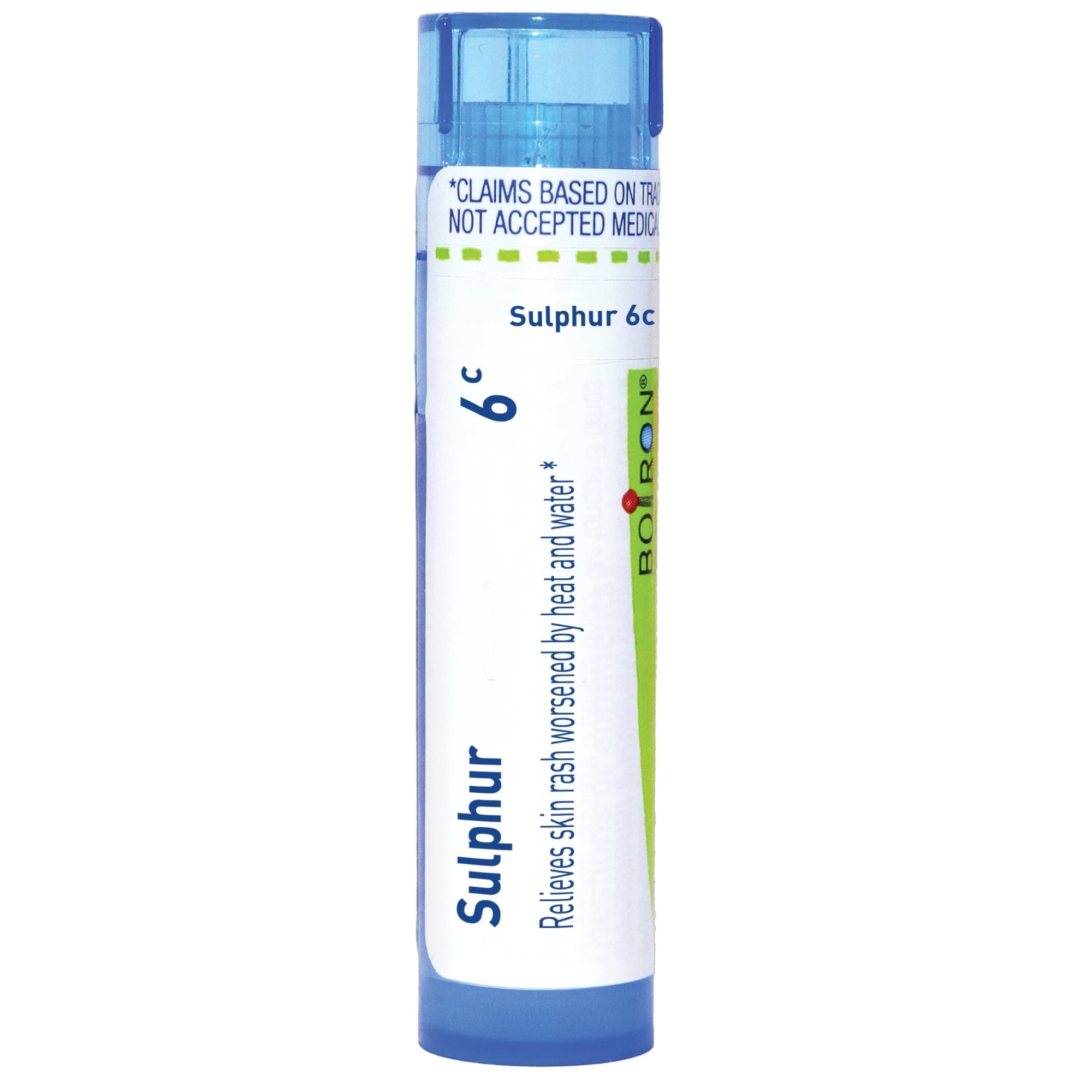 Boiron Sulphur 6C, Homeopathic Medicine for Skin Rash Worsened By Heat And Water, 80 Pellets