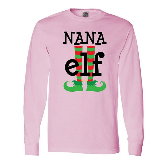 Inktastic Nana Elf Christmas Long Sleeve T-Shirt
