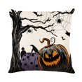 thumbnail image 3 of Funda de almohada de Halloween, funda de almohada cuadrada, decoración moderna para el hogar, funda de cojín de poliéster para regalo, restaurante y Estilo D, 3 of 8