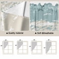 thumbnail image 5 of Blue Coastal Starfish Swag Curtains for Kitchen/Bedroom/Living Room, Summer Beach Ocean Abstract Art Scalloped Curtains 63 Inch Long, Window Swag Topper Curtains Valances 2 Panels Set 36"x63", 5 of 8