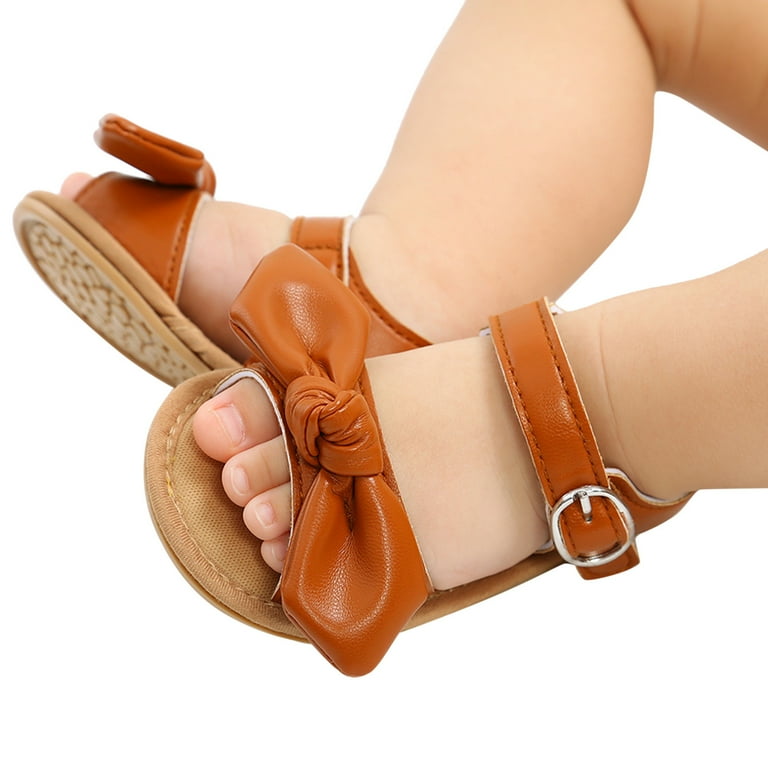 LBECLEY Toddler Girl Slides Size 10 Prewalker Bowknot Non Slip