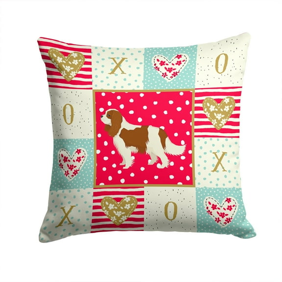 Cavalier Spaniel Love Fabric Decorative Pillow
