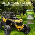 24V 4x4 Ride on Car Truck, IRIMMY 4WD/2WD Switchable Kids UTV, 200W*4 Power Motors, EVA Tires