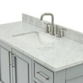 thumbnail image 4 of Ariel Stafford 55 Inch Single Rectangle Sink Vanity With Carrara White Marble Countertop W/0.75" Edge In Grey, 4 of 10