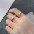 thumbnail image 4 of Kripyery Women Ring Opening Sweet Luxury Golden Silver Color Rhinestone Embedded Five-petaled Flower Finger Ring Fashion Jewelry, 4 of 8