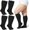 A-Black, variant on Lanola Plus Size Socks for Women Men Wide Calf L/XL-5XL (15-20mmhg) Knee High Socks Support Compression Stockings for Nurses and Flying