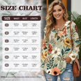 thumbnail image 7 of DISNIMO Floral Printed Sweatshirts for Women Long Sleeve Hoodies Waffle Pullover Tops Casual Pullover Tops for Fall Winter, 3XL, 7 of 7