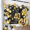 thumbnail image 1 of Globos De Feliz Cumpleaños Número 40, Juego De Decoración Dorado, Saludos A 40 Años, Guirnalda Temática De Fiesta, Pancarta De Estrella Y Luna, Decoraciones De Telón De Fondo Para Suministros Para Muj, 1 of 1