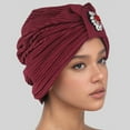 thumbnail image 3 of SUNSIOM Turbans pour Femmes Design Strass Décontracté Élégant Tête Tressée Turbans, 3 of 5