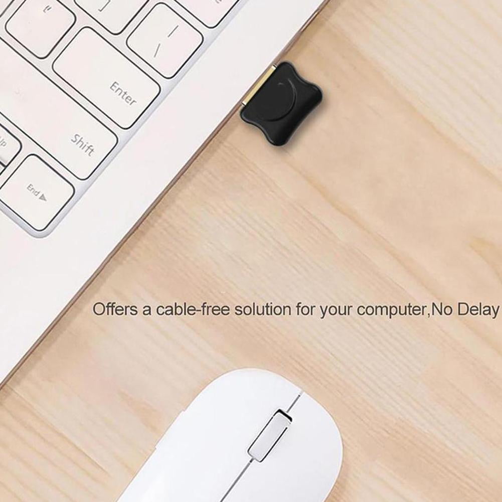 Bluetooth 5.0 USB Adapter for PC, Wireless Audio Transmitter Dongle for Headphones, Speakers, Mouse, Keyboard, Printer - Windows Compatible