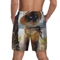 thumbnail image 2 of Lsque Mens Swim Trunks Cat In Sun Hat Pattern - Bathing Suit Compression Liner - Beach Swim Shorts Swimwear - (S-3XL) - Stretch Quick Dry -3X-Large, 2 of 9