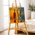 thumbnail image 3 of Canvas Wall Art Three Black Women Canvas Art Print African Tribal Boho Red Yellow Green Pictures Wall Decor for Living Room Bedroom Artwork Decorations Stretched Framed Ready to Hang 10"x10", 3 of 9