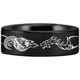 thumbnail image 5 of Wolf and Dragon Tungsten Carbide Ring, 5 of 11