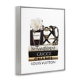 thumbnail image 2 of Stupell Industries Contemporary Elegant Glam Fashion Floral Bag on Bookstack Gray Framed Giclee Art, 16 x 20, by Ros Ruseva, 2 of 7