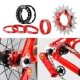 thumbnail image 3 of 18T Single Cassette Set Aluminum Alloy Sprocket Adapter, Freewheel Component, Hub Refit Parts - Red, 3 of 10