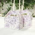 thumbnail image 6 of BalsaCircle 25 White Lavender Tote Gift Boxes Floral Printed Favor Holders Wedding Birthday Events Reception Catering Home Decorations Supplies, 6 of 8