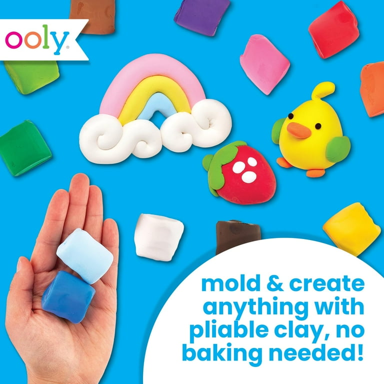 OOLY Creatibles Air Dry Clay Kit, 12 colors with 3 shaping tools