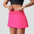 thumbnail image 4 of Falda de tenis plisada colorida para mujer, falda corta deportiva de secado rápido antiexposición, falda de yoga para golf, 4 of 6