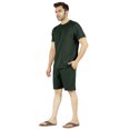 thumbnail image 3 of Inkmeso Solid Cotton 2 Pc Nightwear Set Summer Shorts and Tshirt Set For Men Sleepwear Classic Pajama Set, 3 of 8