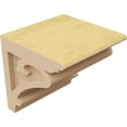 thumbnail image 5 of 7"W x 7"D x 7"H Wide Mayflower Rough Cedar Woodgrain TimberThane Corbel, Primed Tan, 5 of 6