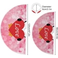 thumbnail image 3 of FMSHPON Valentine's Day Penguine Love Heart Xmas Christmas Tree Skirt Stand Mat for Holiday Party Decoration Indoor Outdoor 48 inches, 3 of 6