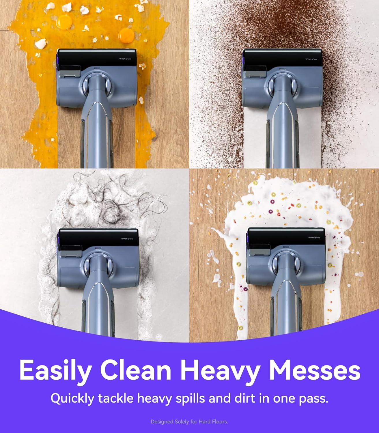 Restored NARWAL S20 Pro Cordless Vacuum Mop with Self-Cleaning, Wet Dry Vacuum Cleaner for Hard Floors, Ideal for Families with Kids and Pets (Refurbished)