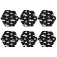 thumbnail image 2 of Pofeuu Swan And Dragonflies Print Leather Coasters Set of 6, Round Cups Mugs Mat Pad for Home Kitchen Heat Resistant Drink Coasters,Hexagon, 2 of 7