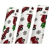 Hyjoy Buffalo Plaid Christmas Truck Wrapping Paper for All Gift Wrap Occasions 3 Sheets-23 inch X 58 inch Per Sheet
