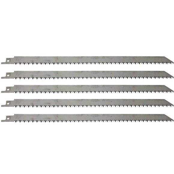 Boreal Craft 12 Inch Stainless Steel Meat Bone Cutting Reciprocating Saw 5 Pack Flat Tooth Saw Pruning Saw Pinned Scroll Saw Chain Saw Oil Siding Saw Circular Saw Metal Cutting 7 Tile Saw Wet Carbide