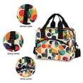 thumbnail image 3 of FORMRS Reusable Lunch Bag for Work School Leakproof Insulated Cooler with Adjustable Shoulder Strap, Green Geometric, 3 of 6