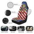 thumbnail image 6 of Binienty Frog American Flag Front Auto Seat Covers Washable Removable Non-Slip Car Bucket Seat Covers Universal for Cars SUV Truck, 2 Pack, 6 of 8