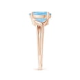 thumbnail image 3 of ANGARA Natural Classic Oval 1.5 ct Aquamarine Criss-Cross Cocktail Ring in 14K Rose Gold for Women (Size-9x7mm) | March Birthstone, Anniversary, Jewelry Gift for Women | Natural Aquamarine Ring, 3 of 9