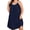 G1-Navy Blue, variant on SHOWMALL Sleeveless Nightgowns for Plus Women Sleepwear Wide Strap Sleep Shirt Pleated Scoopneck Lounge Dress with PocketsNavy Blue 3X