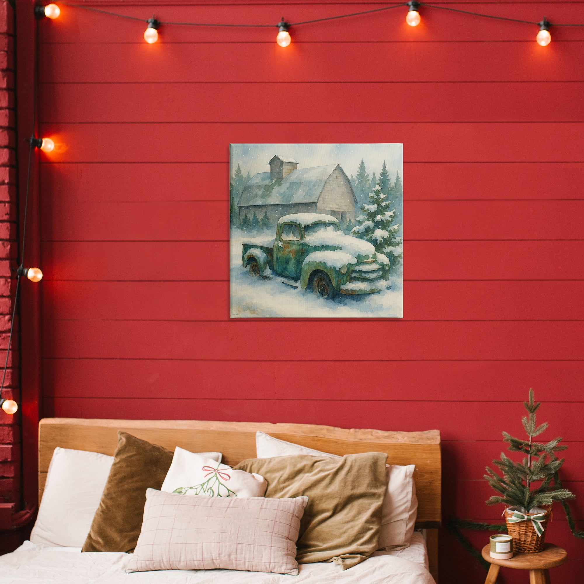 Stupell Industries Nostalgic Winter Farm Truck Canvas Wall Art, design by Antony Smith