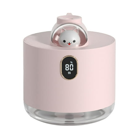 

Cute Space Usb Humidifier Home Mini Wireless Charging Small Desktop Humidifying Night Light Water Tank Capacity 500ml Accurate Power Real-time Display